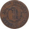 Монета. Британский Гондурас. 1 цент 1944 год. ав.