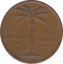 Монета. Доминиканская республика. 1 сентаво 1952 год.