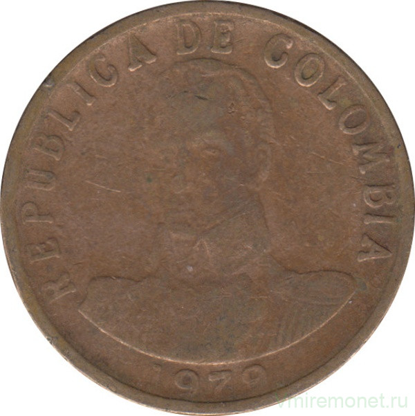 Монета. Колумбия. 2 песо 1979 год.