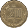 Монета. Мексика. 20 сентаво 2001 год. ав.