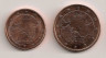 Монета. Эстония. 1 и 2 евро цента 2012 год. ав