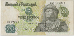 Банкнота. Португалия. 20 эскудо 1971 год. Тип 173 (6).