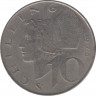 Монета. Австрия. 10 шиллингов 1975 год. ав.