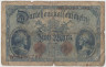 Банкнота. Кредитный билет. Германия. Германская империя (1871-1918). 5 марок 1914 год. Номер серии (семь цифр и одна буква). ав.