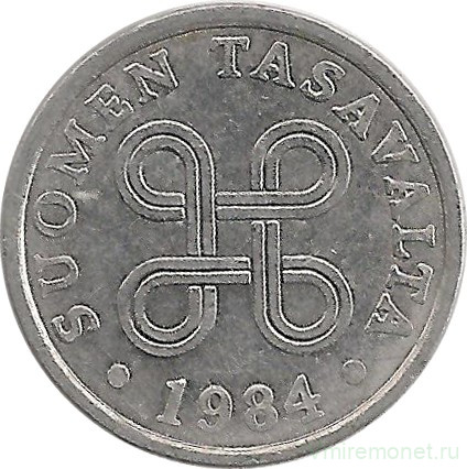 Монета. Финляндия. 5 пенни 1984 год.