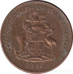 Монета. Багамские острова. 1 цент 1997 год.