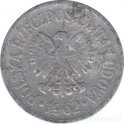 Монета. Польша. 10 грошей 1962 год.