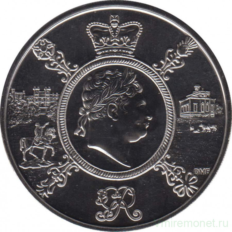 Монета. Великобритания. 5 фунтов 2020 год. 200 лет со дня смерти Георга III.