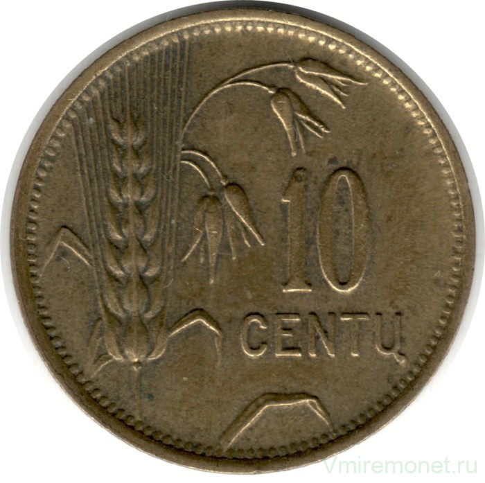 Монета. Литва. 10 центов 1925 год.