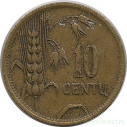 Монета. Литва. 10 центов 1925 год.