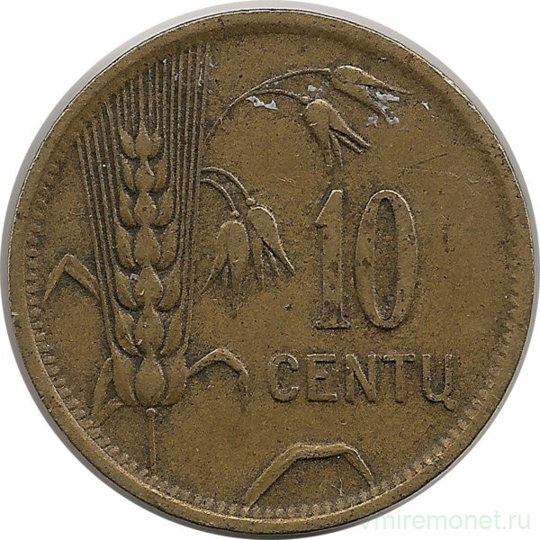 Монета. Литва. 10 центов 1925 год.