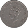 Монета. Британская Индия. 1/2 рупии 1947 год. рев.