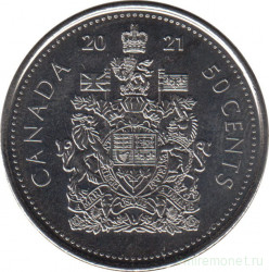 Монета. Канада. 50 центов 2021 год.