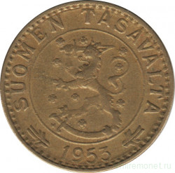 Монета. Финляндия. 20 марок 1953 год.