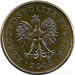 Монета. Польша. 2 гроша 2008 год.