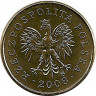 Реверс.Монета. Польша. 2 гроша 2008 год.