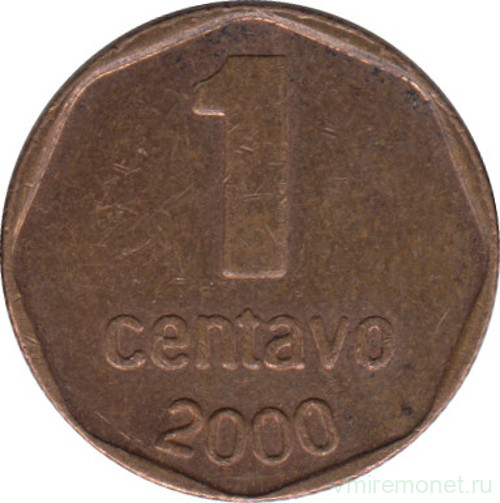 Монета. Аргентина. 1 сентаво 2000 год.