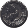 Монета. Великобритания. Британские Виргинские острова. 1 доллар 2005 год. Дельфины. ав.