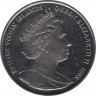 Монета. Великобритания. Британские Виргинские острова. 1 доллар 2005 год. Дельфины. рев.
