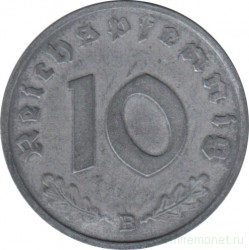 Монета. Германия. Третий Рейх. 10 рейхспфеннигов 1944 год. Монетный двор - Вена (B).