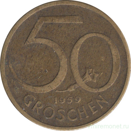 Монета. Австрия. 50 грошей 1959 год.