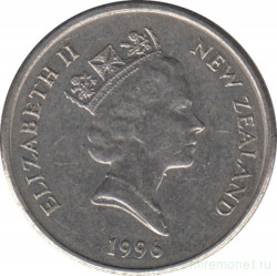 Монета. Новая Зеландия. 5 центов 1996 год.