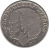 Аверс. Монета. Швеция. 1 крона 1992 год.