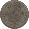 Монета. Великобритания. 1/2 кроны (2.5 шиллинга) 1949 год. ав.