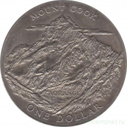 Монета. Новая Зеландия. 1 доллар 1970 год. Гора Кука.