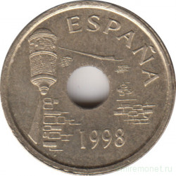 Монета. Испания. 25 песет 1998 год. Сеута.