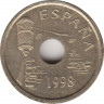 Монета. Испания. 25 песет 1998 год. Сеута. ав.