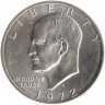 Монета. США. 1 доллар 1972 год. Монетный двор S. Серебро.
