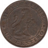 Монета. Испания. 1 сентимо 1870 год. рев.