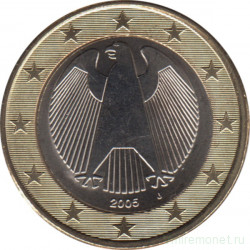 Монета. Германия. 1 евро 2005 год (J).