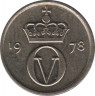  Монета. Норвегия. 10 эре 1978 год. ав.
