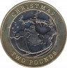 Монета. Гибралтар. 2 фунта 2020 год. Рождество. ав.