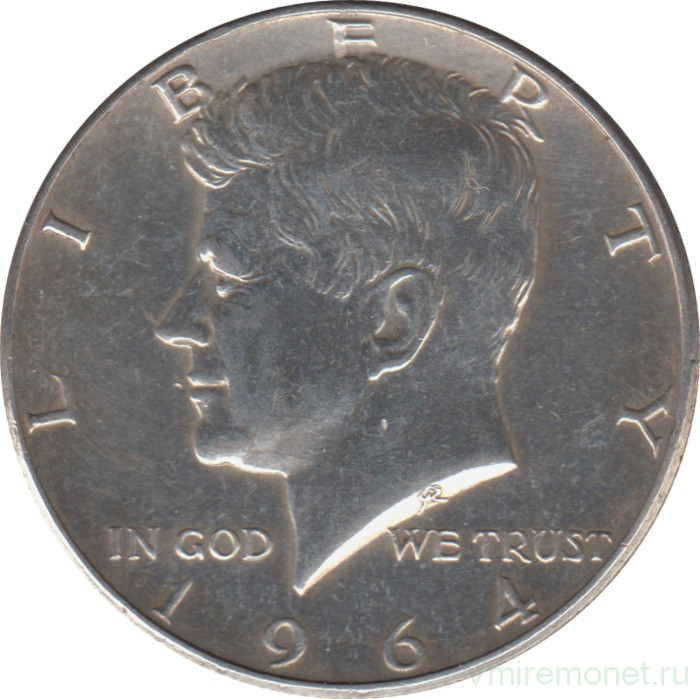 Монета. США. 50 центов 1964 год.
