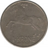  Монета. Норвегия. 1 крона 1968 год. ав.