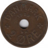  Монета. Дания. 2 эре 1929 год. ав.