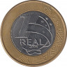 Монета. Бразилия. 1 реал 2006 год. ав.