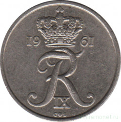 Монета. Дания. 10 эре 1961 год.