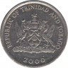 Монета. Тринидад и Тобаго. 10 центов 2000 год. ав.