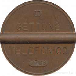 Жетон телефонный. Италия. 1960-е - начало 1980-х годов. (UT - Urmet Torino).