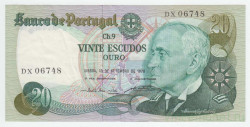 Банкнота. Португалия. 20 эскудо 1978 год. Тип 176a(4). 