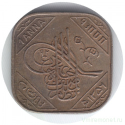 Монета. Индия Британская. Хайдарабад. 1 анна 1937 год.