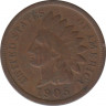  Монета. США. 1 цент 1905 год. ав.