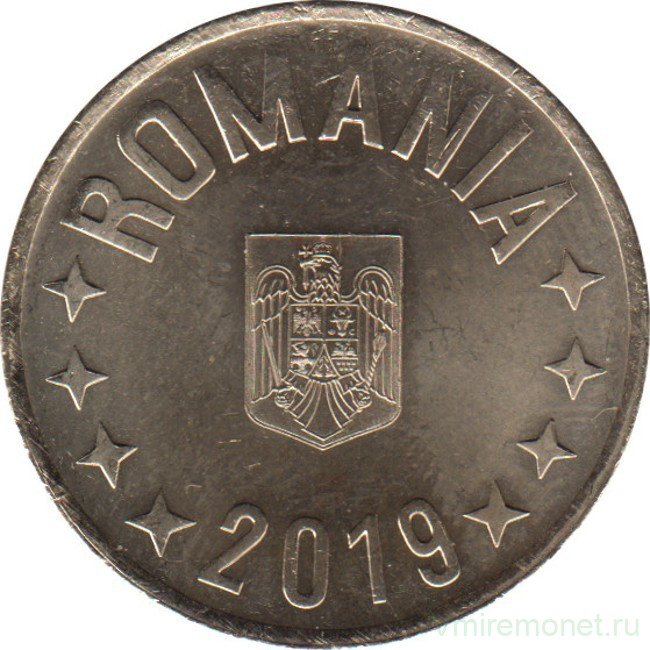 Монета. Румыния. 50 бань 2019 год.
