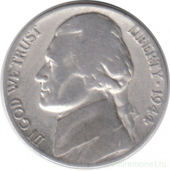 Монета. США. 5 центов 1944 год. Монетный двор P.