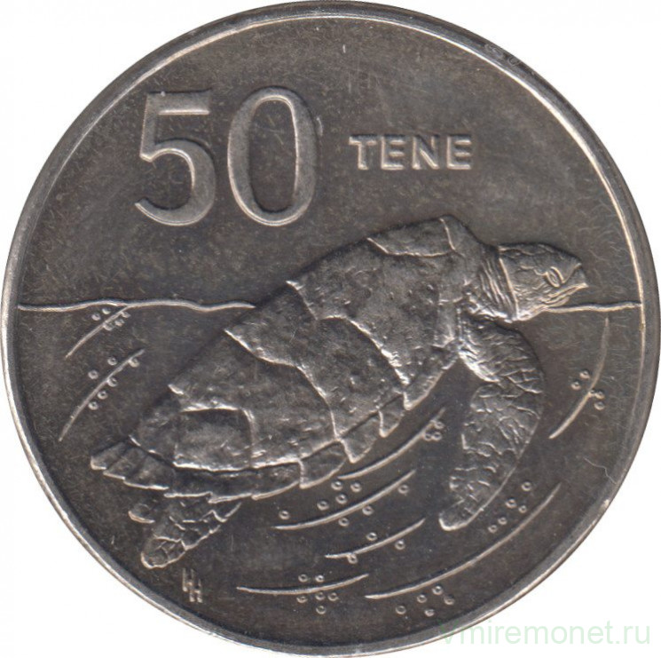 Монета. Острова Кука. 50 центов 1988 год. Черепаха.