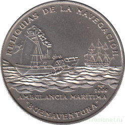 Монета. Куба. 1 песо 2000 год. Реликвии судостроения. Паровое судно "Буэнавентура".